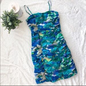 Calvin Klein Ruched Floral Dress